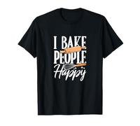 Happy Kitchen Lover I Bake People, Divertido Juego de Palabras para Hornear Camiseta