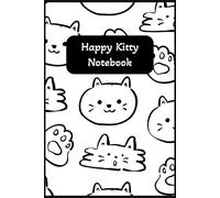Happy Kitty Notebook: Happy Kitty Notebook: Cat Notebook Lined for Cat Lovers and Kids (6x9 Black & White)