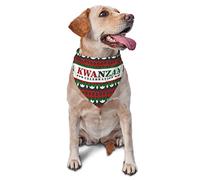 Happy Kwanzaa African Heritage Holiday Dog Bandanas Bufanda para Mascotas Triángulo Babero Niño Niña Pañuelo Ajustable Accesorios para Cachorros pequeños, medianos y Grandes