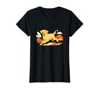 Happy Labrador Dog Illustration for Dogs Lover Camiseta gráfica económica, Mujer, Negro, XS