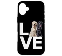 Happy Labrador Love Black Golden Retriever Yellow Lab Dog Carcasa para iPhone 16 Plus