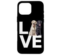 Happy Labrador Love Black Golden Retriever Yellow Lab Dog Carcasa para iPhone 16 Pro MAX