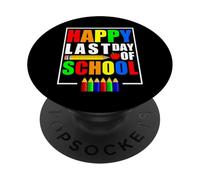 Happy Last Day of School 2026 - Funny Teachers and Students PopSockets PopGrip Adhesivo