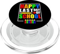 Happy Last Day of School 2026 - Funny Teachers and Students PopSockets PopGrip para MagSafe