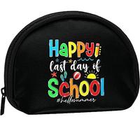 Happy Last Day of School Hello Summer Monedero Monedero Mujeres y niñas Lindo Bolso de Moda Cambiar Bolsa Titular de la Llave Mujeres Monedero Regalo