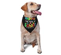 Happy Last Day of School Hello Summer Spring Dog Bandanas Boy Bulk Puppy Pañuelo Ajustable Triángulo Suave Baberos Accesorios para Perros Pequeños Medianos Grandes Gatos Blanco