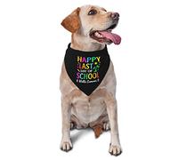 Happy Last Day of School Hello Summer Spring Dog Bandanas Boy Bulk Puppy Pañuelo Ajustable Triángulo Suave Baberos Accesorios para Perros Pequeños Medianos Grandes Gatos Blanco