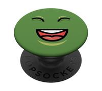 Happy Laughing Face - Cartoon Green Avocado PopSockets PopGrip Adhesivo