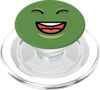 Happy Laughing Face - Cartoon Green Avocado PopSockets PopGrip para MagSafe