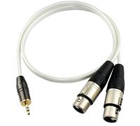 HAPPY LEMON Profesional Match JSJ 3.5 mm TRS a Dual XLR Pro Cable de conexión estéreo Perfectamente a Juego (Size : 1.5M)