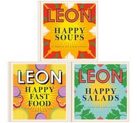 Happy Leons 3 Books Collection Set By Rebecca Seal, John Vincent, Jack Burke, Jane Baxter (Leon Happy Soups, Leon Happy Fast Food & Leon Happy Salads)