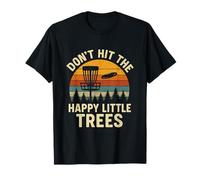 Happy Little Trees Disco Golf Jugador Frisbee Amante Camiseta