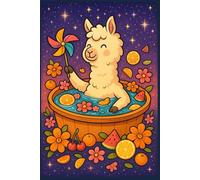 Happy Llama in a Fruit Spa - Cute Notebook for Dreamers and Positive Minds: Adorable Journal & Planner for Kids, Teens, and Adults | Perfect for School, Notes, Gratitude and Creative Writing