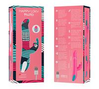 Happy loky - pluto rabbit vibrator & rotator compatible con watchme wireless technology