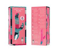 Happy Loky Vibrador Pluto Rabbit, rotador compatible con WatchME, Rosa 1 ud