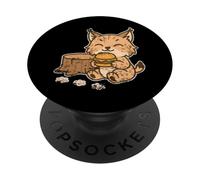 Happy Lynx Come Hamburguesa Picnic PopSockets PopGrip Adhesivo