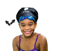 Happy Mane Gorro de natación de Silicona para Trenzas y rastas, Mantiene tu Cabello seco Mientras nadas y bañas Cabello Largo, Extensiones y Cabello Rizado, Gorro de Ducha Grande para Mujeres,