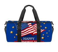 Happy Memorial Day - Bolsa deportiva para gimnasio, fitness, entrenamiento, bolsa de viaje, bolsa de mano, bolsa de equipo para mujeres y hombres, multicolor, 17.7x9x9 inches