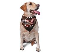 Happy Memorial Day Spring Dog Bandanas Boy Bulk Puppy Pañuelo Ajustable Triángulo Suave Baberos Accesorios para Perros Pequeños Medianos Grandes Gatos Blanco