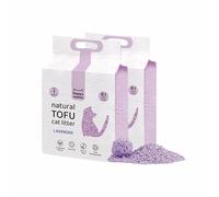 HAPPY MEOW Arena de Tofu para Gatos (12L / 5Kg) - Natural y Biodegradable - Aglomerante Instantáneo, Bajo en Polvo, Control de Olores Duradero, Ultra Absorbente, Desechable en el Inodoro (Lavanda)