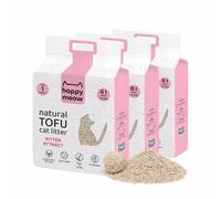 HAPPY MEOW Arena de Tofu para Gatos (18L/7,5Kg) - Natural y Aglomerante Instantáneo, Bajo en Polvo, Control de Olores Duradero, Ultra Absorbente, Desechable en el Inodoro (Kitten Attract)