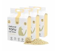 HAPPY MEOW Arena de Tofu para Gatos (18L/7,5Kg) - Natural y Biodegradable - Aglomerante Instantáneo, Bajo en Polvo, Control de Olores Duradero, Ultra Absorbente, Desechable en el Inodoro (Vainilla)