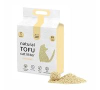 HAPPY MEOW Arena de Tofu para Gatos (6L / 2,5Kg) - Natural y Biodegradable - Aglomerante Instantáneo, Bajo en Polvo, Control de Olores Duradero, Ultra Absorbente, Desechable en el Inodoro (Vainilla)
