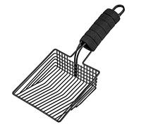 HAPPY MEOW Pala de Arena para Gatos, tamiz Resistente con Mango de Silicona para dueños de Gatos, Herramienta de Limpieza rápida para Mascotas (Grande)