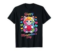 Happy Meowentine’s Day Cute Rainbow Cat Valentine Camiseta