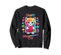 Happy Meowentine’s Day Cute Rainbow Cat Valentine Sudadera