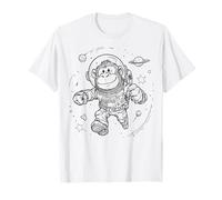 Happy Monkey Astronauta Space Explorer Viaje Cósmico Camiseta
