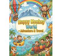 Happy Monkey World - Adventure & Travel: Exciting Exploration Coloring Book for Kids Ages 5-8 (Happy Monkey World - Fun Coloring Adventures for Kids)