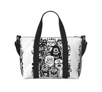 Happy Monster - Bolsa cruzada para el gimnasio, bolsa de viaje para fin de semana, adecuada para viajes de negocios