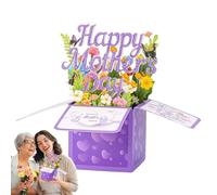 Happy Mother's Day Card - Paper 18 x 18 x 1 cm | Pop-up Greeting Card, Envelope Included Show Your Love Express Gratitude Souvenir Seasonal Decor | For Grandmother Stepmother Mother Use