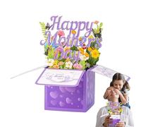 Happy Mother's Day Card, Pop-Up Greeting Card with Envelope, Show Your Love and Express Gratitude, Souvenir Seasonal Decor for Grandmother and Stepmother