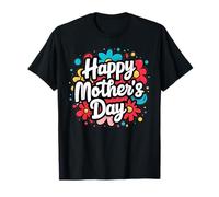 Happy Mothers Day Floral Cute Typography Celebration Design Camiseta