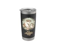 Happy Mother's Day Moms Corona floral Leona Vaso térmico de acero inoxidable de doble pared