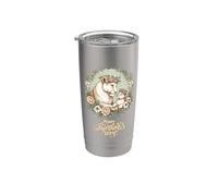 Happy Mother's Day Moms Corona floral Leona Vaso térmico de acero inoxidable de doble pared