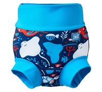 Happy Nappy Duo - Pañal de natación reutilizable con forro plateado para bebés y niños pequeños, Bajo el mar, 6-12 Meses