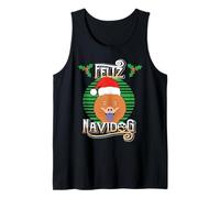 Happy Navidog Chow Chow Chow - Divertido Gorro de Papá Noel Camiseta sin Mangas