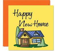 Happy New Home Card Fun - Happy New Home - Tarjetas de felicitación de inauguración de la casa, tarjetas de broma, tarjetas de mudanza de 145 mm, tarjetas de felicitación de bienvenida para amigos y
