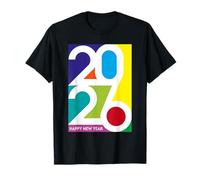 Happy New Year 2026 Colorful Funny NYE Party Matching Family Camiseta