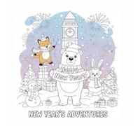 happy new year 2026 coloring book