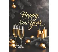 Happy New Year: 2026 Daily Planner & Wellness Journal - 366-Day Undated Life Organizer with Meal Planner, Mood & Fitness Tracker (8.5 x 11) (Twinkle & Snow Publishing)