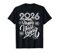 Happy New Year 2026 Fireworks White Funny Hello 2026 Loading Camiseta