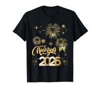 Happy New Year 2026 Party Fireworks Family Matching Holiday Camiseta