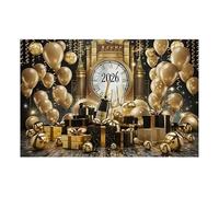 Happy New Year Banner - 7x5 Ft Gold 2026 Backdrop, Wall Sign Decoration, Party Photography Background | Gold 2026 Banner For Home Office School Bar Yard Party
