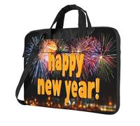 Happy New Year Fireworks Over The City - Bolsa para portátil de 15,6 pulgadas, funda acolchada para mujer y hombre