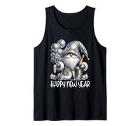 Happy New Year GNOME For Women and Men Funny New Years Party Camiseta sin Mangas
