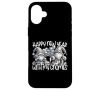 Happy New Year Gnomes Funny Saying Hanging with My Gnomies Carcasa para iPhone 16 Plus